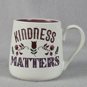 Kindness Matters Ceramic Mug – Pink Interior – NWOT